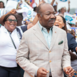 Ali Bongo, president i Gabon, under valgkamp. Foto: AFP